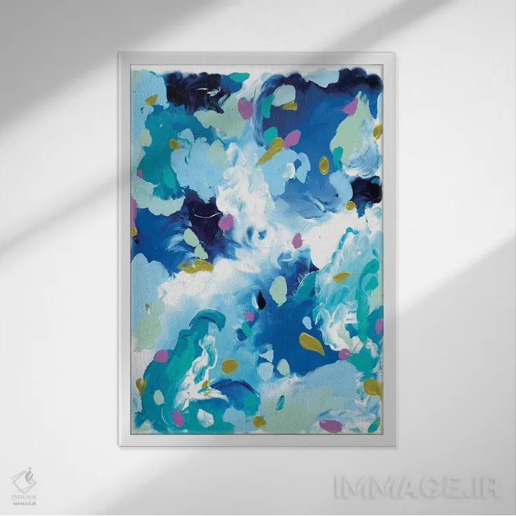 تابلو انتزاعی کیداگاکاش اثر جولیا بادو - نمای قابدار سفید