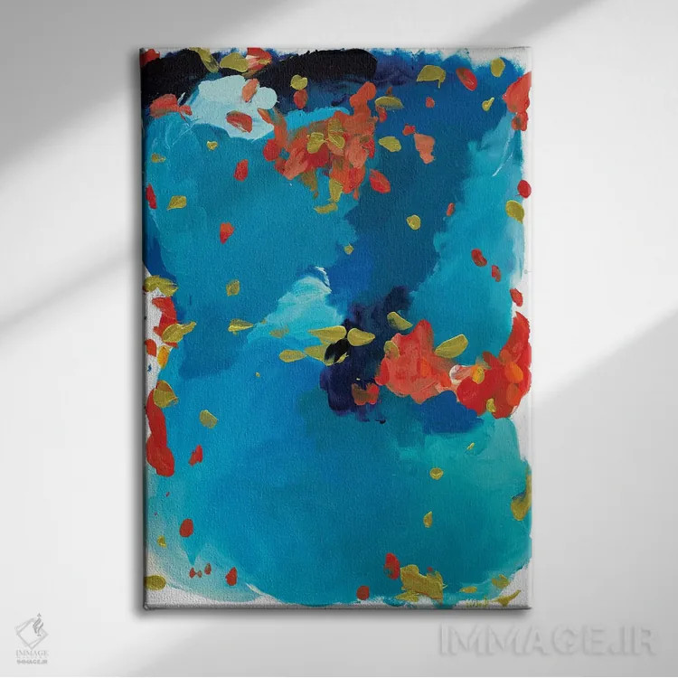 تابلو انتزاعی مریدا اثر جولیا بادو - نمای روبهرو روی دیوار