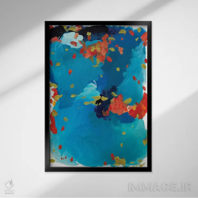 تابلو انتزاعی مریدا اثر جولیا بادو - نمای قابدار مشکی