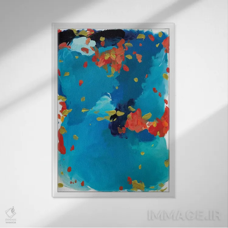 تابلو انتزاعی مریدا اثر جولیا بادو - نمای قابدار سفید