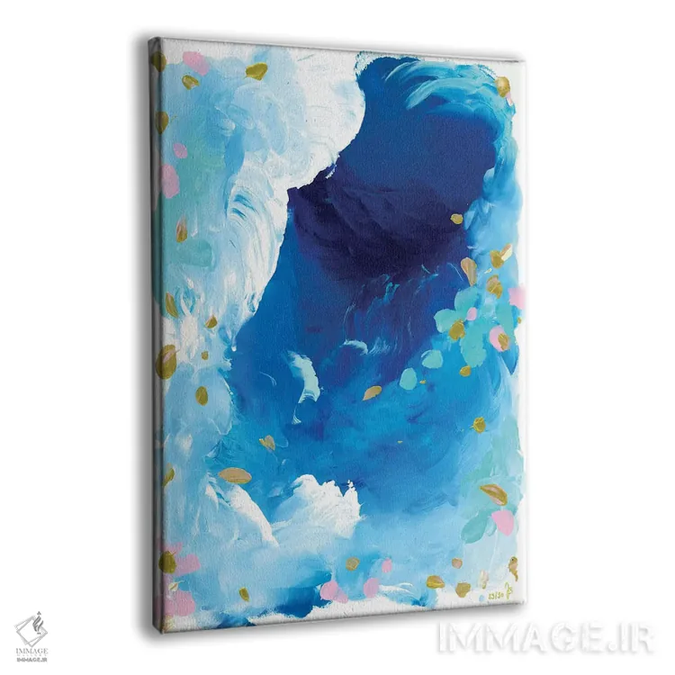 تابلو انتزاعی اقیانوس اثر جولیا بادو - نمای پرسپکتیو محصول