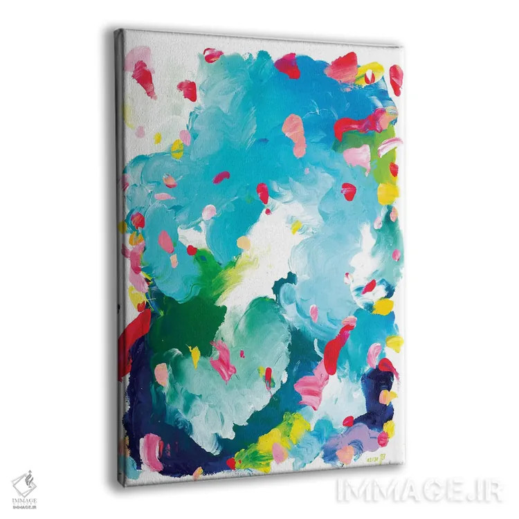 تابلو انتزاعی پونیو اثر جولیا بادو - نمای پرسپکتیو محصول