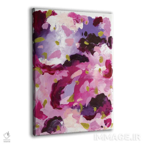 تابلو انتزاعی سپیده دم صورتی اثر جولیا بادو - نمای پرسپکتیو محصول