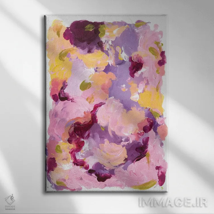 تابلو انتزاعی راپونزل اثر جولیا بادو - نمای روبهرو روی دیوار