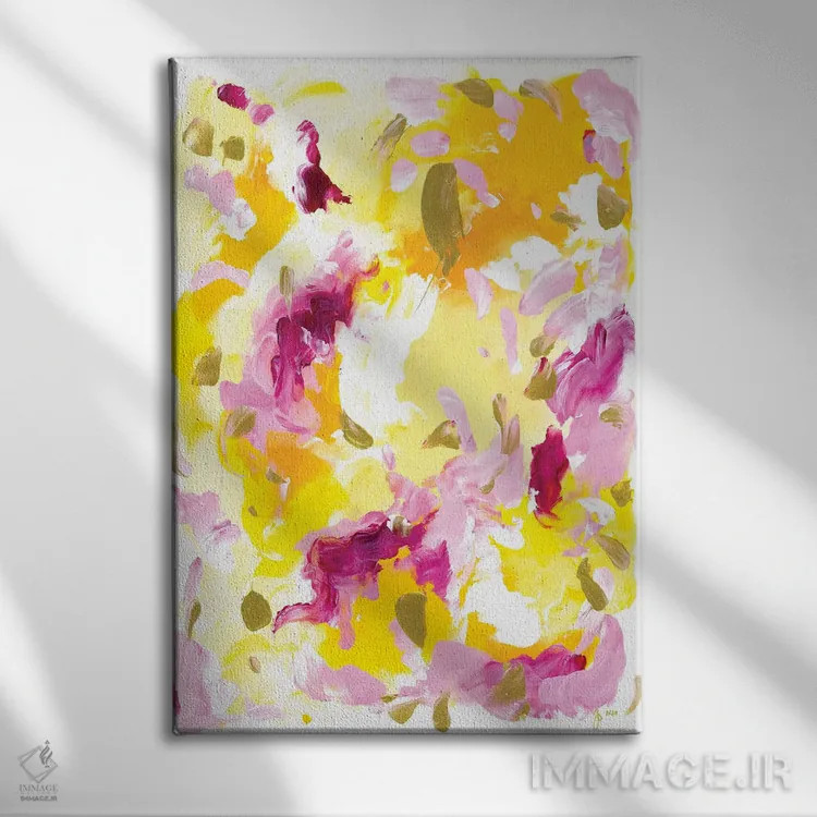 تابلو انتزاعی سولرو اثر جولیا بادو - نمای روبهرو روی دیوار