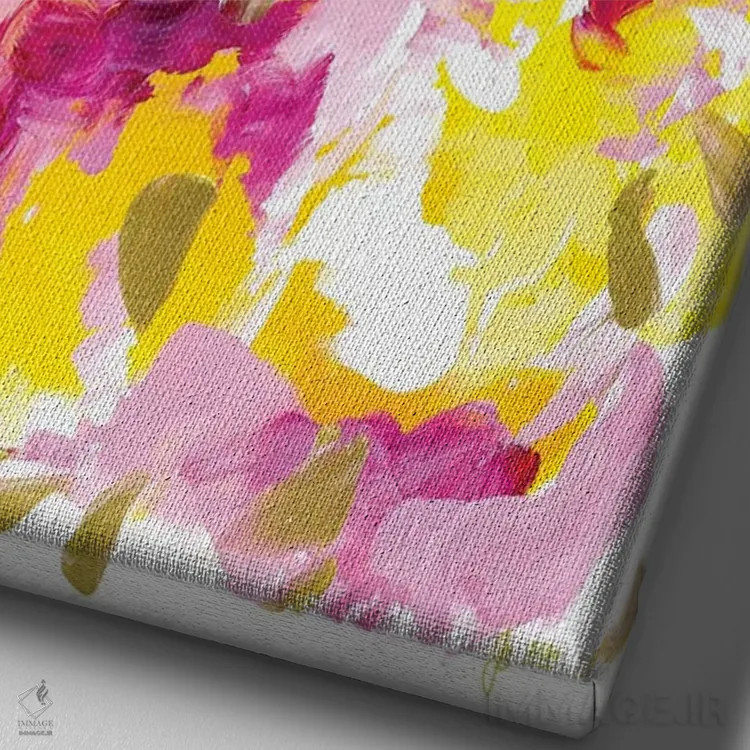 تابلو انتزاعی سولرو اثر جولیا بادو - نمای نزدیک بافت بوم