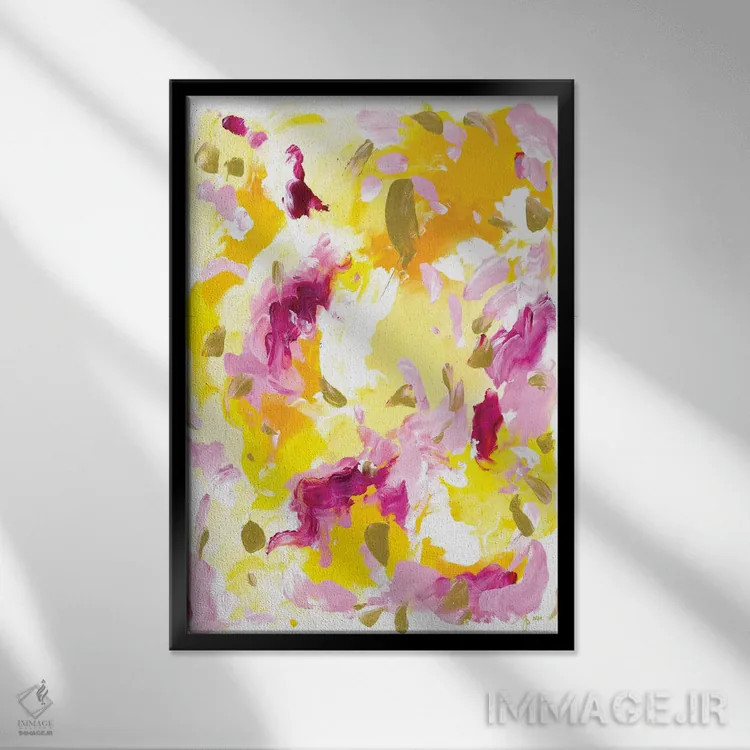 تابلو انتزاعی سولرو اثر جولیا بادو - نمای قابدار مشکی