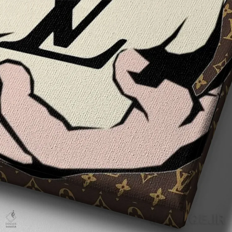 تابلو دکوراتیو پول برای لویی ویتون اثر جولی شریبر - نمای نزدیک بافت بوم