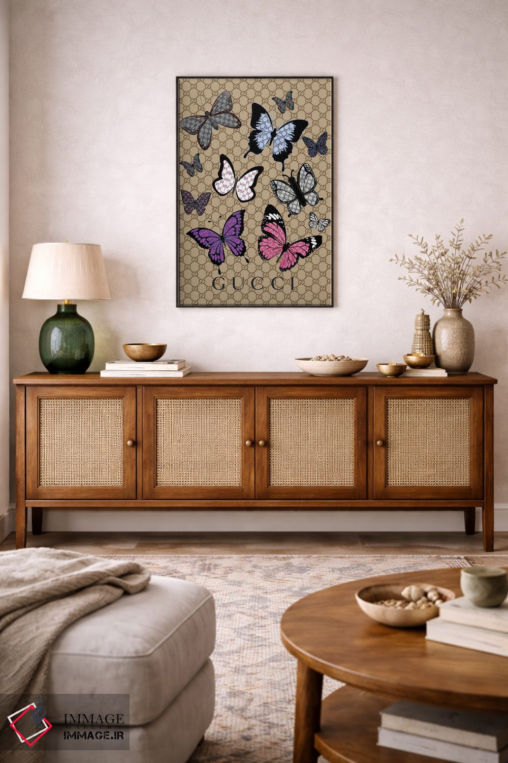 تابلو دکوراتیو پروانه های گوچی اثر جولی شریبر - D3B
