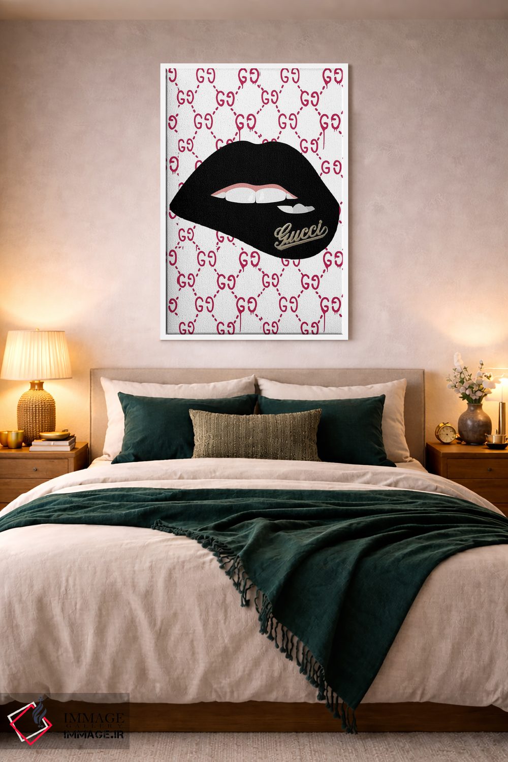 تابلو دکوراتیو لب های گوچی اثر جولی شریبر - D2W