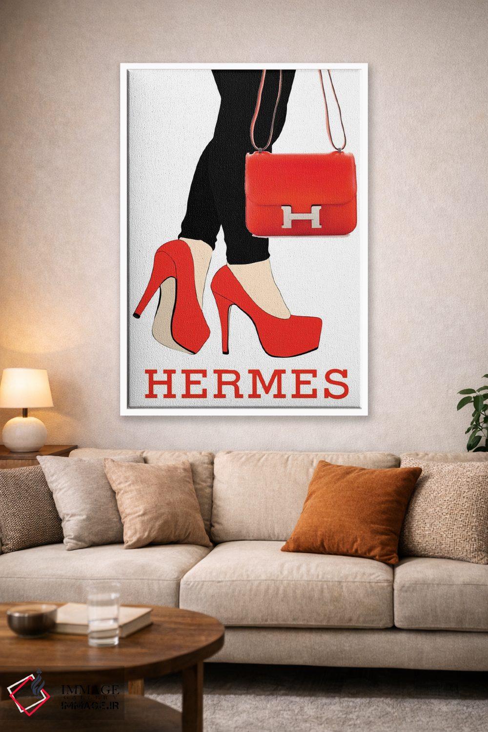 تابلو دکوراتیو کیف هرمس اثر جولی شریبر - D1W