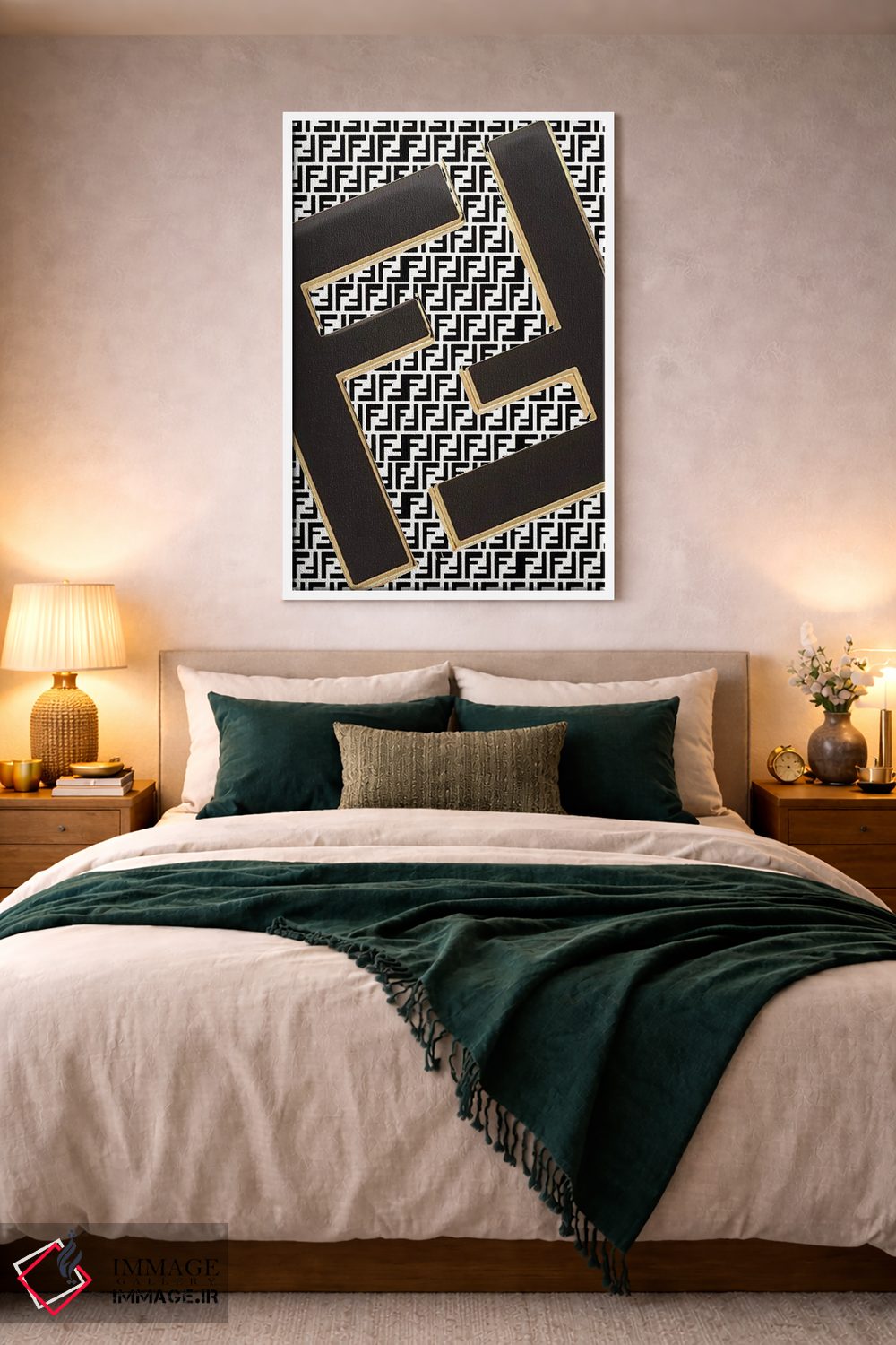 تابلو دکوراتیو طرح لوگوی فندی اثر جولی شریبر - D2W