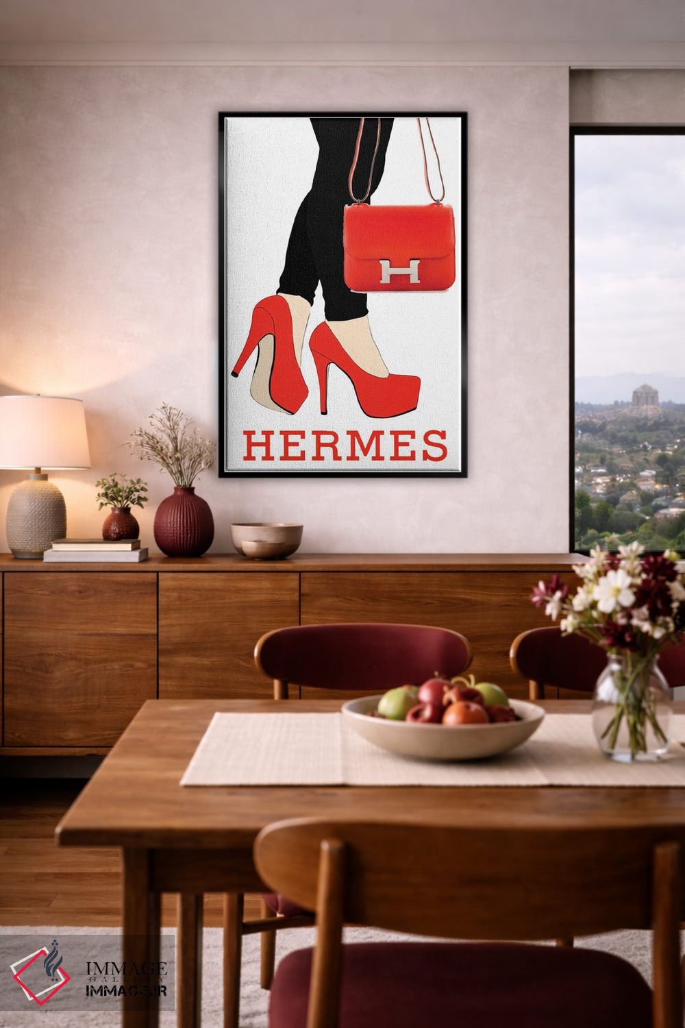 تابلو دکوراتیو کیف هرمس اثر جولی شریبر - D5B