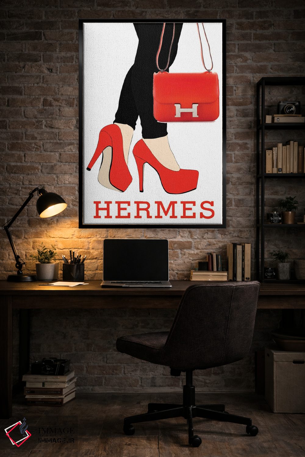 تابلو دکوراتیو کیف هرمس اثر جولی شریبر - D4B