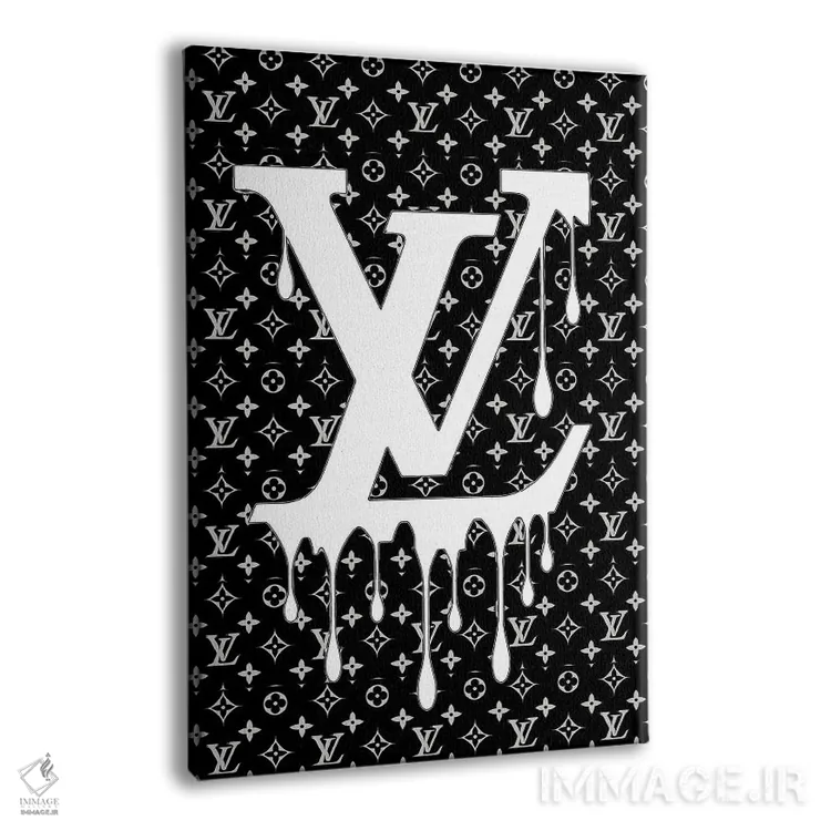 تابلو دکوراتیو لوییز ویتون سیاه و سفید اثر جولی شریبر - نمای پرسپکتیو محصول