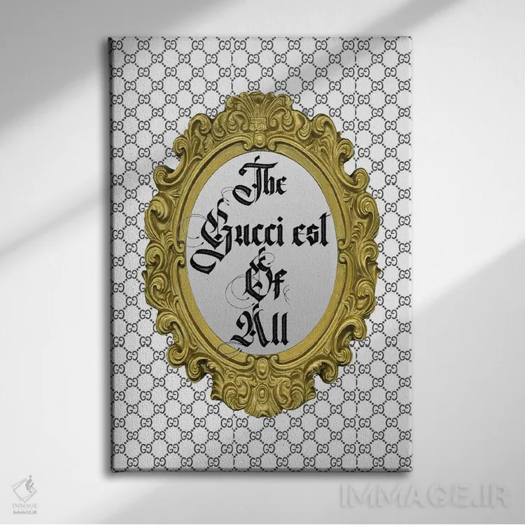 تابلو دکوراتیو White,گوچی ترین همه، سفید اثر جولی شریبر - نمای روبهرو روی دیوار