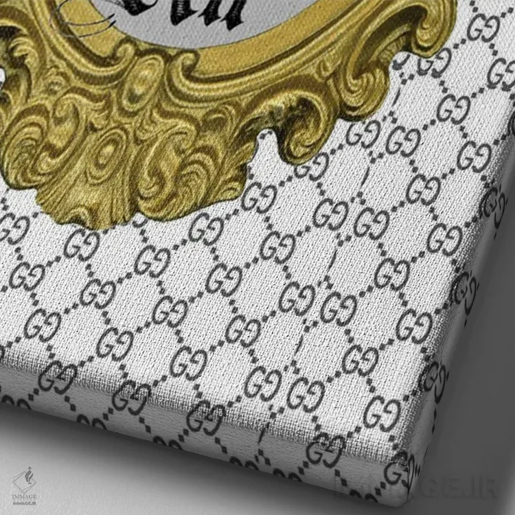 تابلو دکوراتیو White,گوچی ترین همه، سفید اثر جولی شریبر - نمای نزدیک بافت بوم