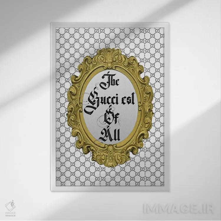 تابلو دکوراتیو White,گوچی ترین همه، سفید اثر جولی شریبر - نمای قابدار سفید