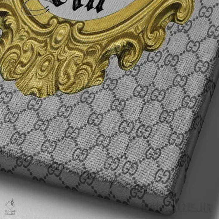 تابلو دکوراتیو گوچی ترین همه اثر جولی شریبر - نمای نزدیک بافت بوم