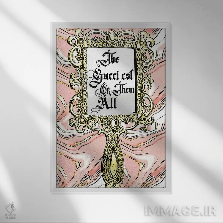 تابلو دکوراتیو گوچی ترین اثر جولی شریبر - نمای قابدار سفید