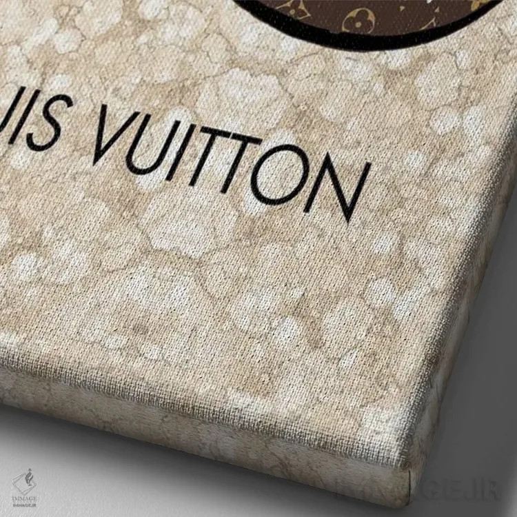 تابلو دکوراتیو لب های لوییز ویتون اثر جولی شریبر - نمای نزدیک بافت بوم