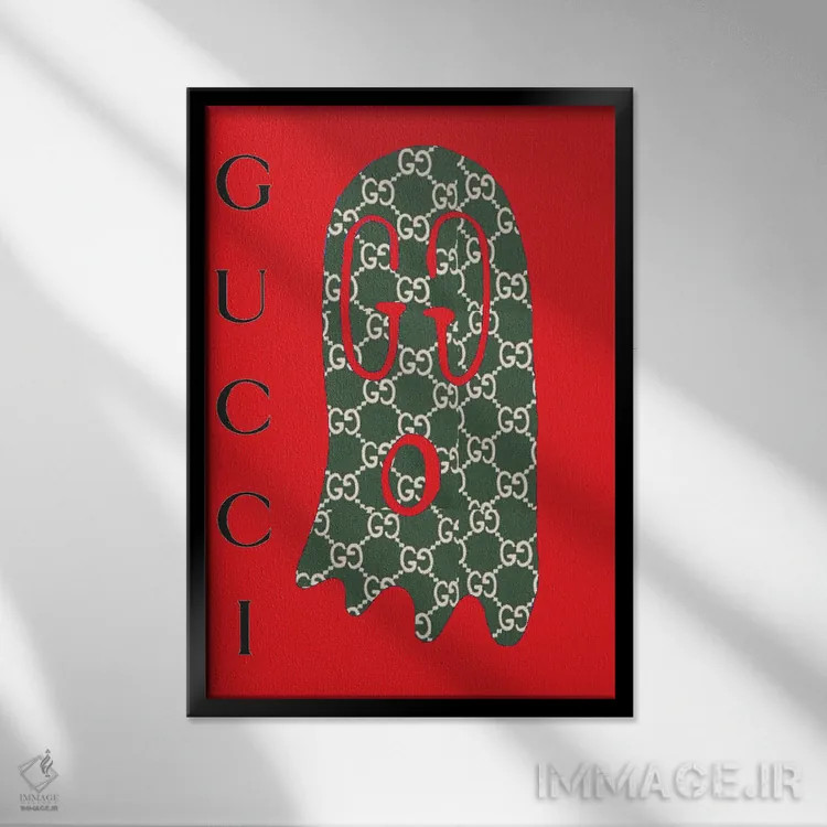 تابلو دکوراتیو بو گوچی اثر جولی شریبر - نمای قابدار مشکی