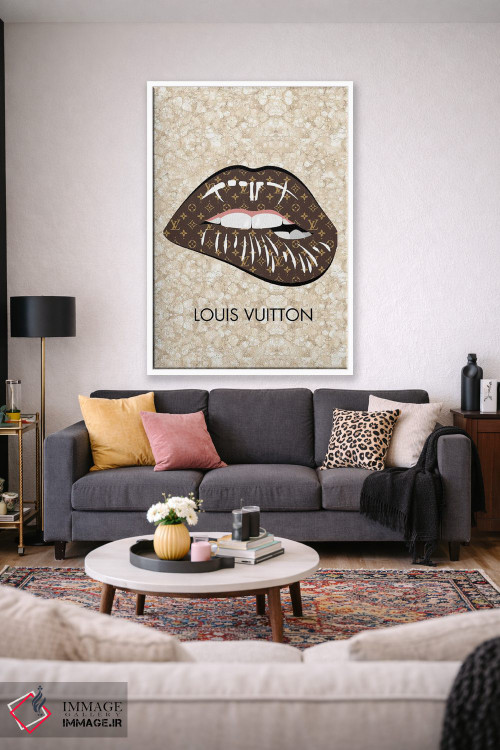 تابلو دکوراتیو لب های لوییز ویتون اثر جولی شریبر - D1W