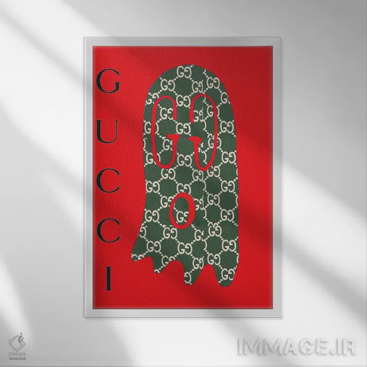 تابلو دکوراتیو بو گوچی اثر جولی شریبر - نمای قابدار سفید