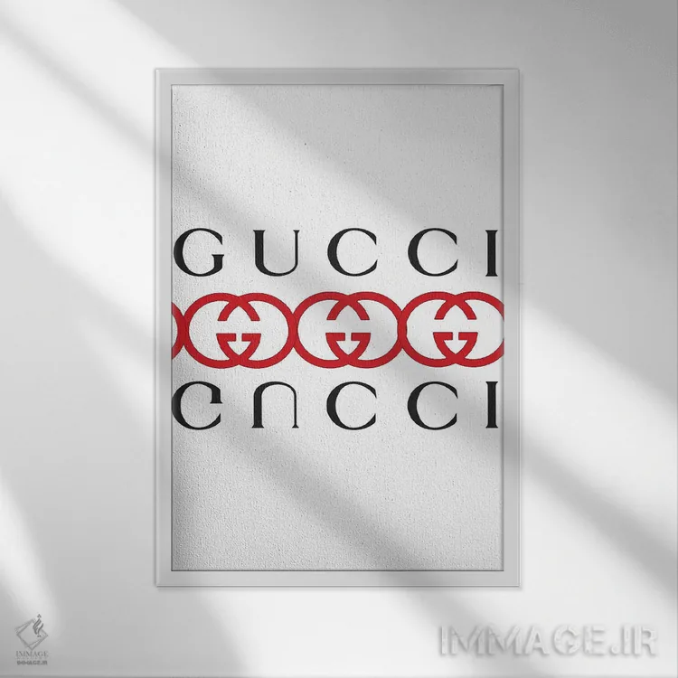 تابلو دکوراتیو بازتاب گوچی اثر جولی شریبر - نمای قابدار سفید