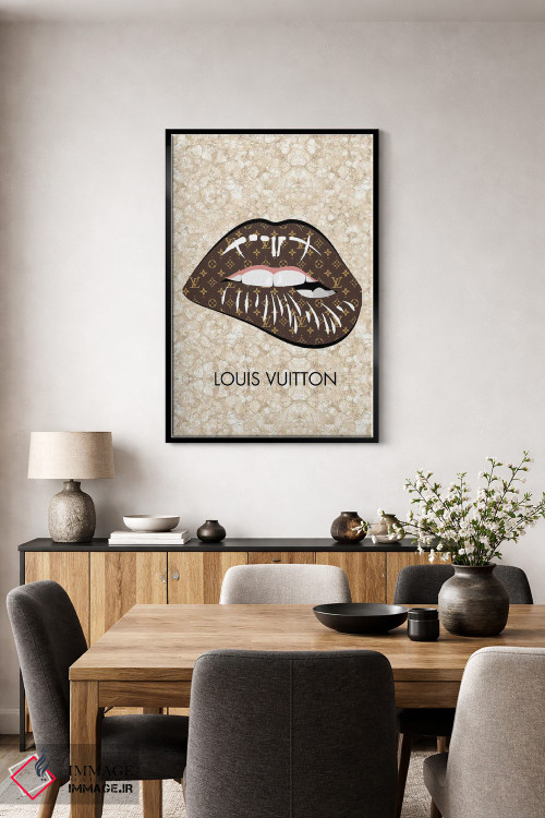 تابلو دکوراتیو لب های لوییز ویتون اثر جولی شریبر - D4B