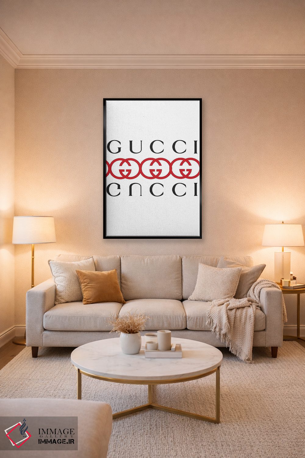 تابلو دکوراتیو بازتاب گوچی اثر جولی شریبر - D3B