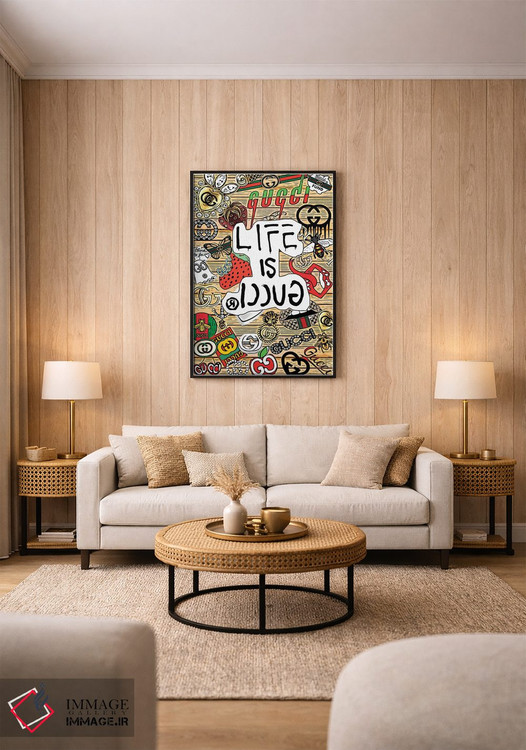 تابلو دکوراتیو زندگی گوچی است اثر جولی شریبر - D1B