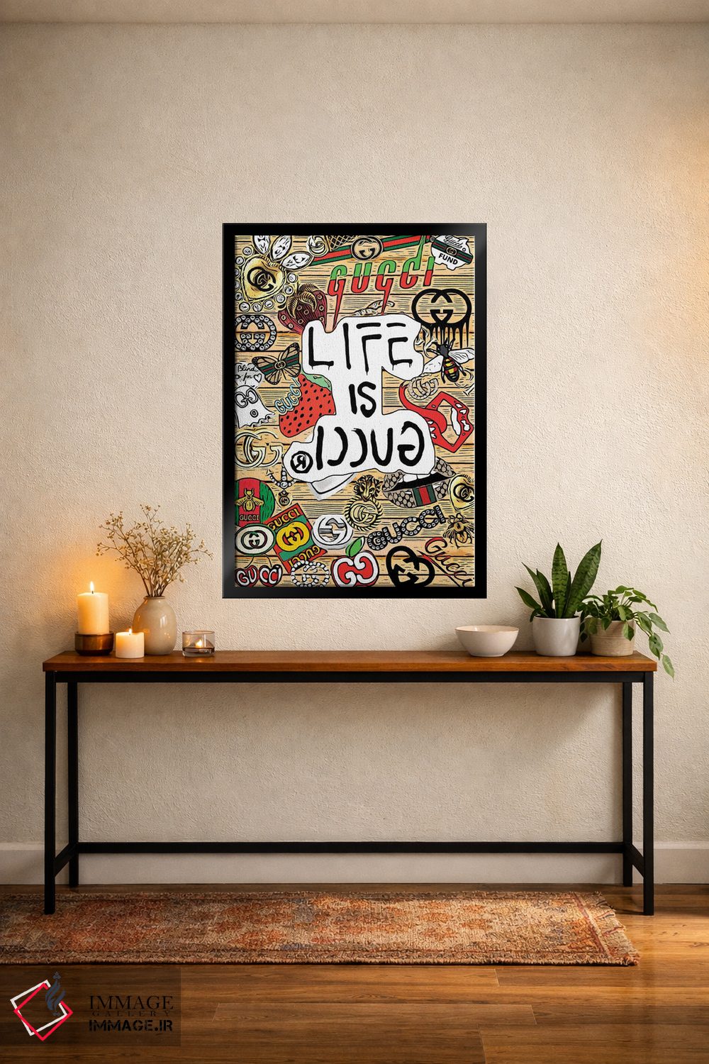 تابلو دکوراتیو زندگی گوچی است اثر جولی شریبر - D4B
