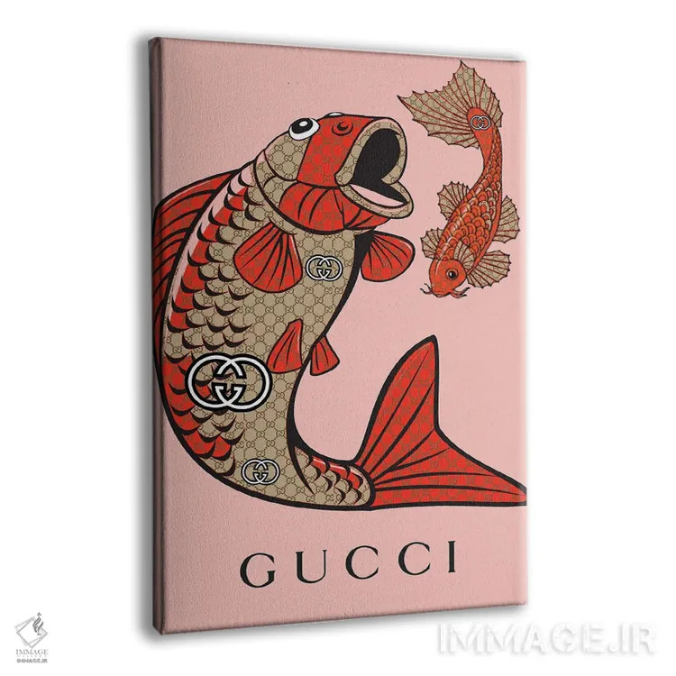 تابلو دکوراتیو کوئی گوچی اثر جولی شریبر - نمای پرسپکتیو محصول