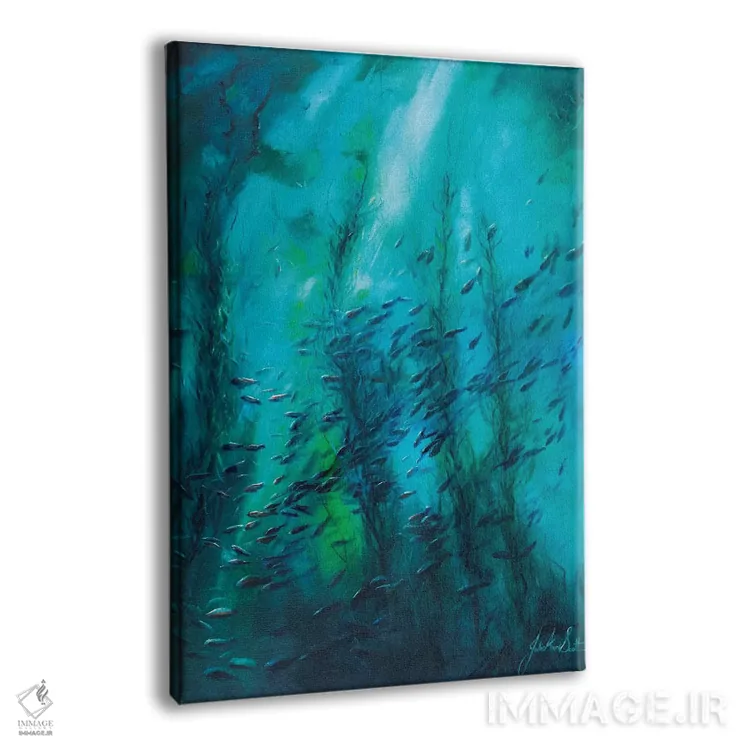 تابلو انتزاعی موج های صلح ۲ اثر جولی ان اسکات - نمای پرسپکتیو محصول