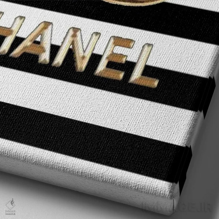 تابلو دکوراتیو شنل سیاه و سفید اثر جولی شریبر - نمای نزدیک بافت بوم