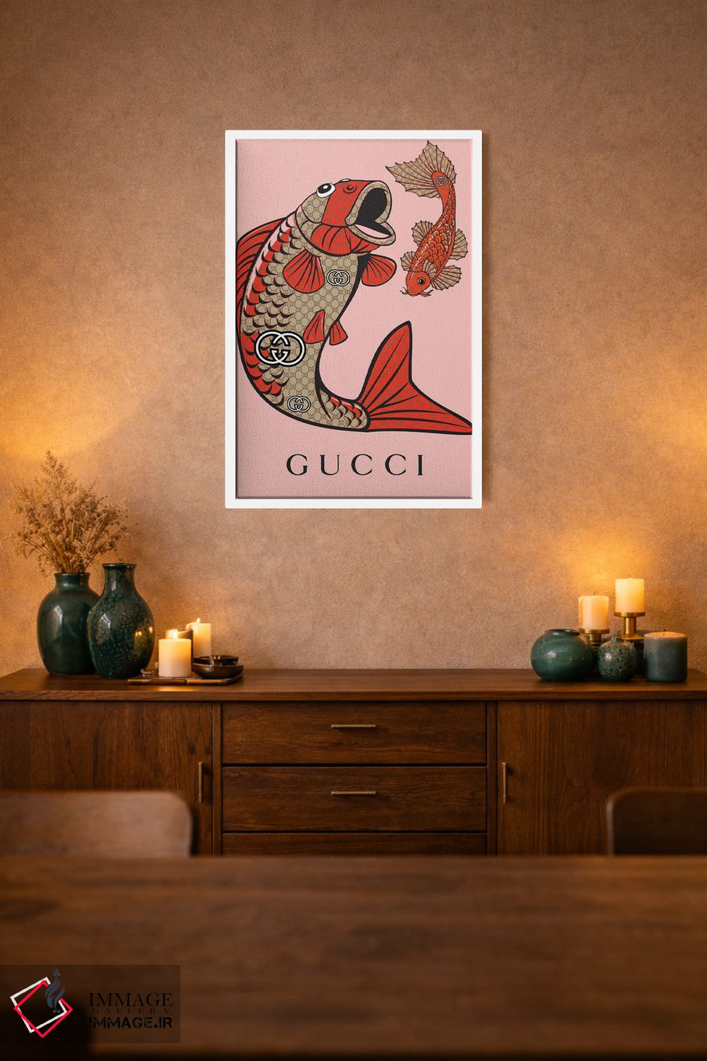 تابلو دکوراتیو کوئی گوچی اثر جولی شریبر - D1W