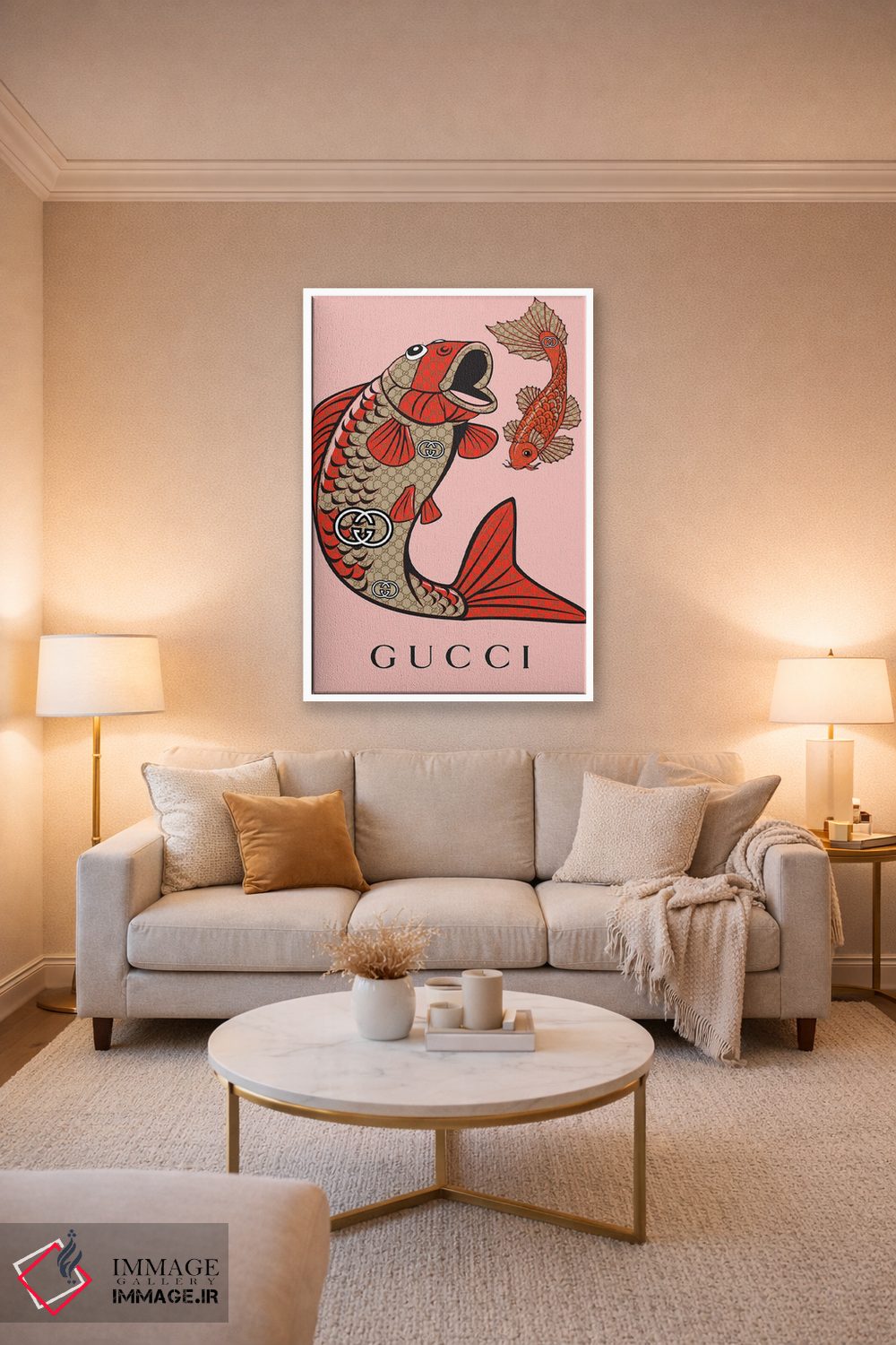 تابلو دکوراتیو کوئی گوچی اثر جولی شریبر - D2W