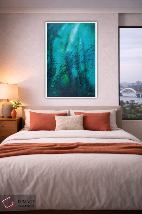 تابلو انتزاعی موج های صلح ۲ اثر جولی ان اسکات - D2W