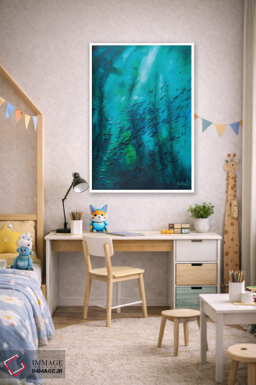 تابلو انتزاعی موج های صلح ۲ اثر جولی ان اسکات - D1W