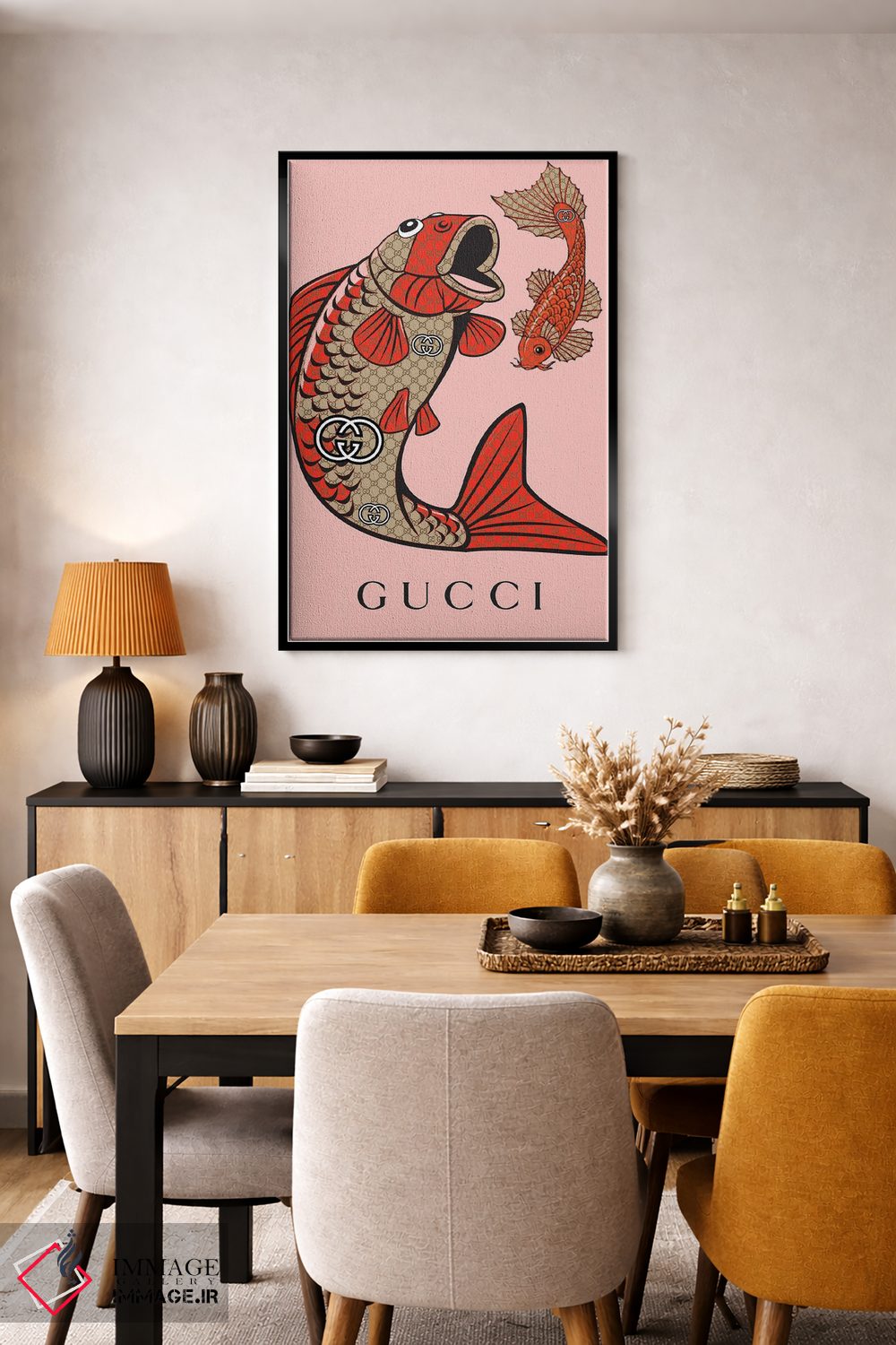 تابلو دکوراتیو کوئی گوچی اثر جولی شریبر - D6B