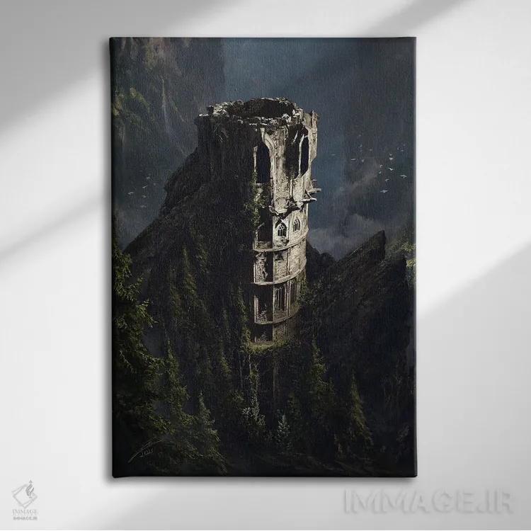 تابلو دکوراتیو نور روز بر دیوارها می خزد اثر جولیان باور - نمای روبهرو روی دیوار