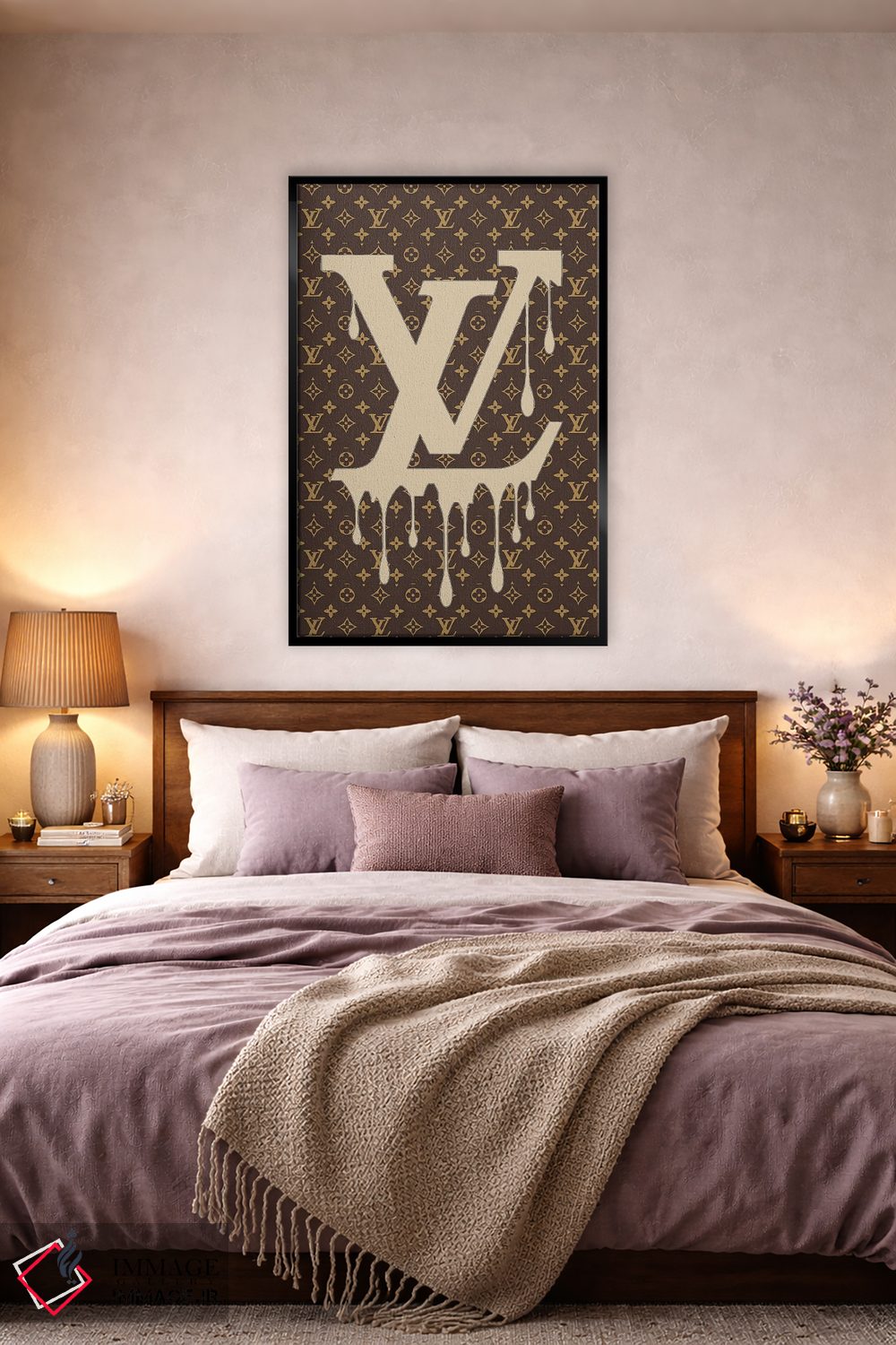 تابلو دکوراتیو الگوی لوگوی قطره ای لوییز ویتون اثر جولی شریبر - D4B