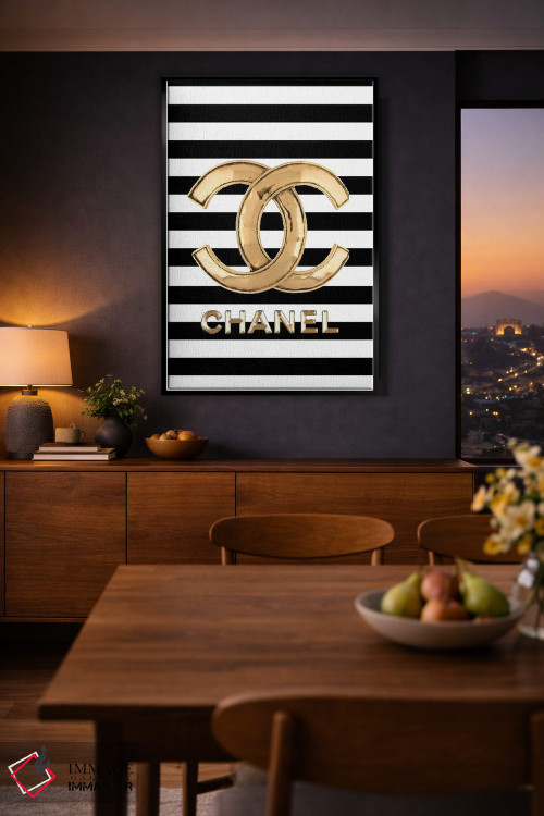 تابلو دکوراتیو شنل سیاه و سفید اثر جولی شریبر - D2B