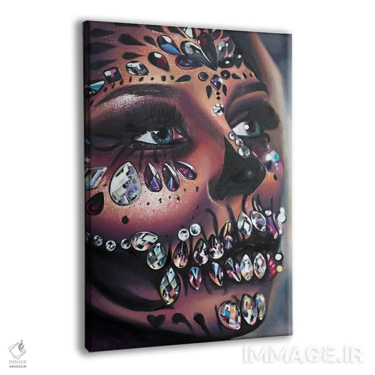 تابلو دکوراتیو جمجمه آب نباتی اثر جولیا رایان - نمای پرسپکتیو محصول