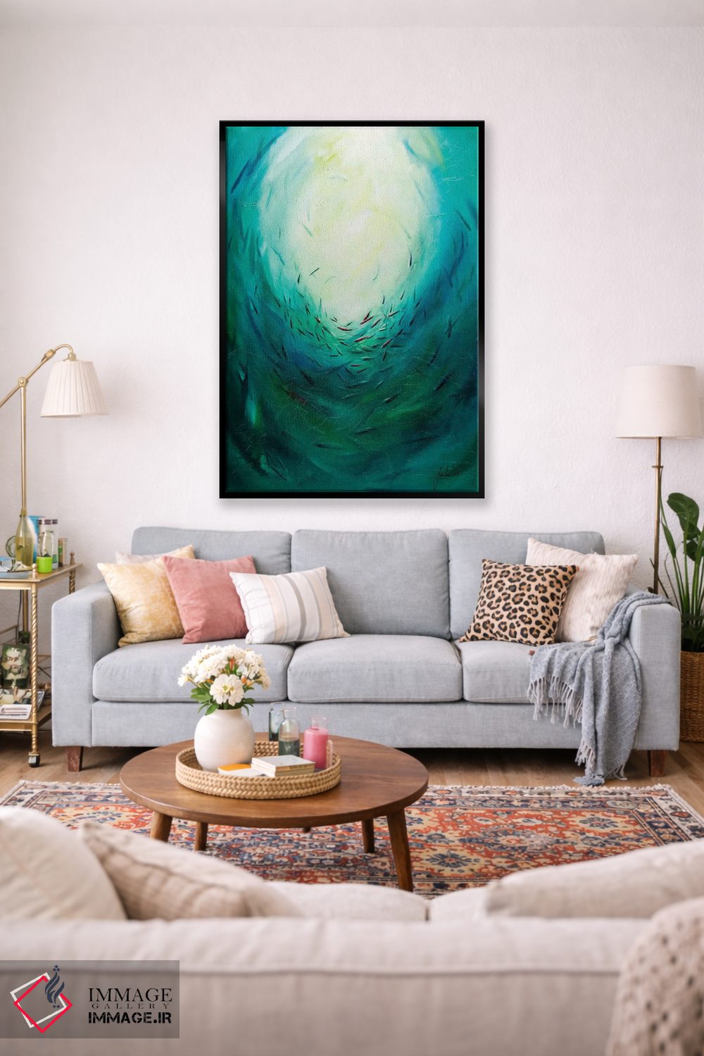 تابلو انتزاعی موج های صلح ۳ اثر جولی ان اسکات - D1B