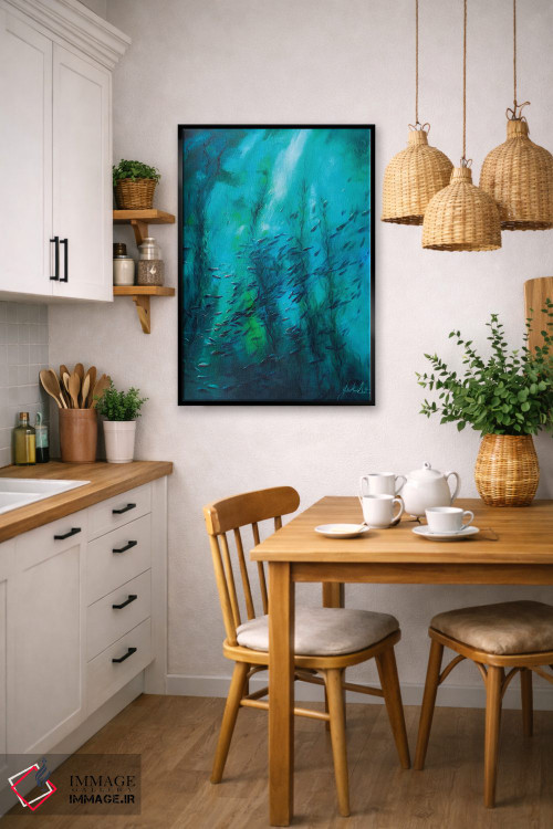 تابلو انتزاعی موج های صلح ۲ اثر جولی ان اسکات - D6B