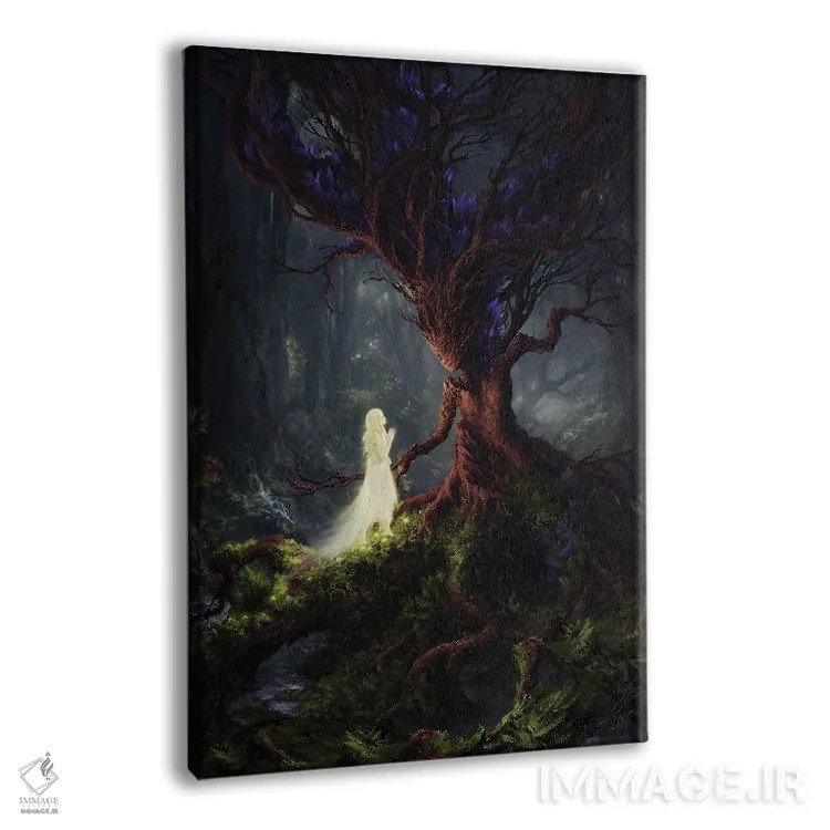 تابلو دکوراتیو مسافر شبانه اثر جولیان باور - نمای پرسپکتیو محصول