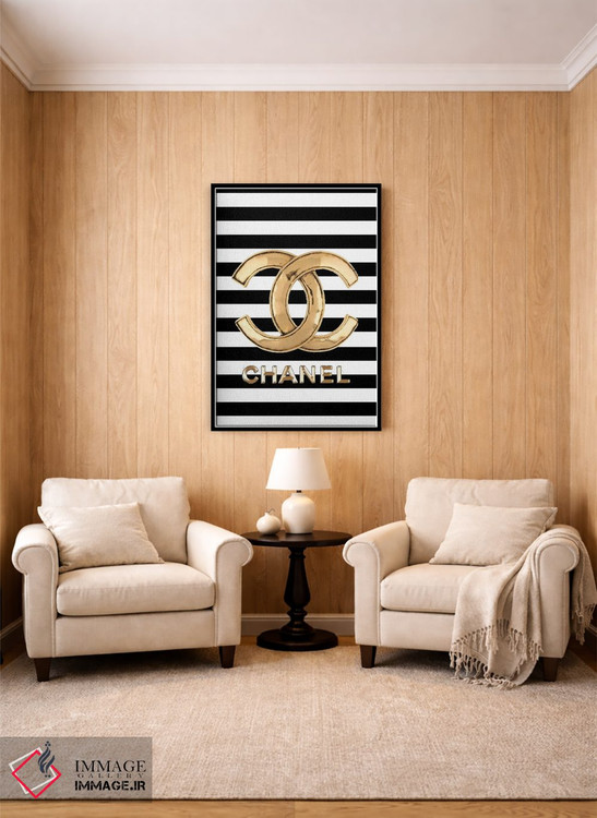 تابلو دکوراتیو شنل سیاه و سفید اثر جولی شریبر - D4B