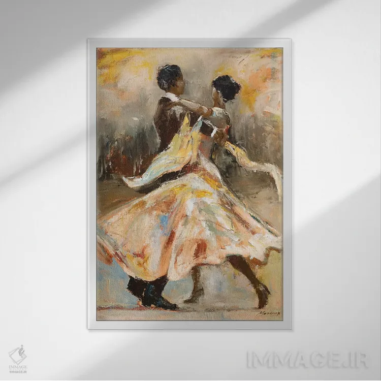 تابلو دکوراتیو شب گردی ۲ اثر جولیان مارکو - نمای قابدار سفید